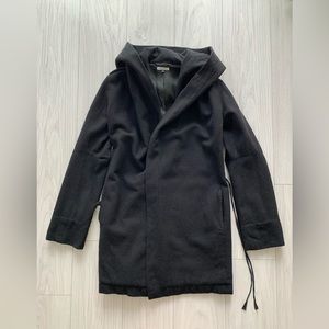 SOLD Ann Demeulemeester black wool coat